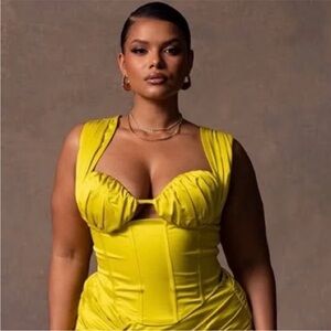 Vibrant Yellow Corset top